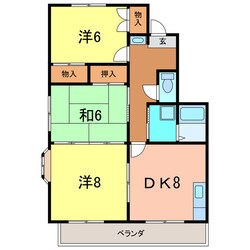 サンオークスRISA Aの物件間取画像